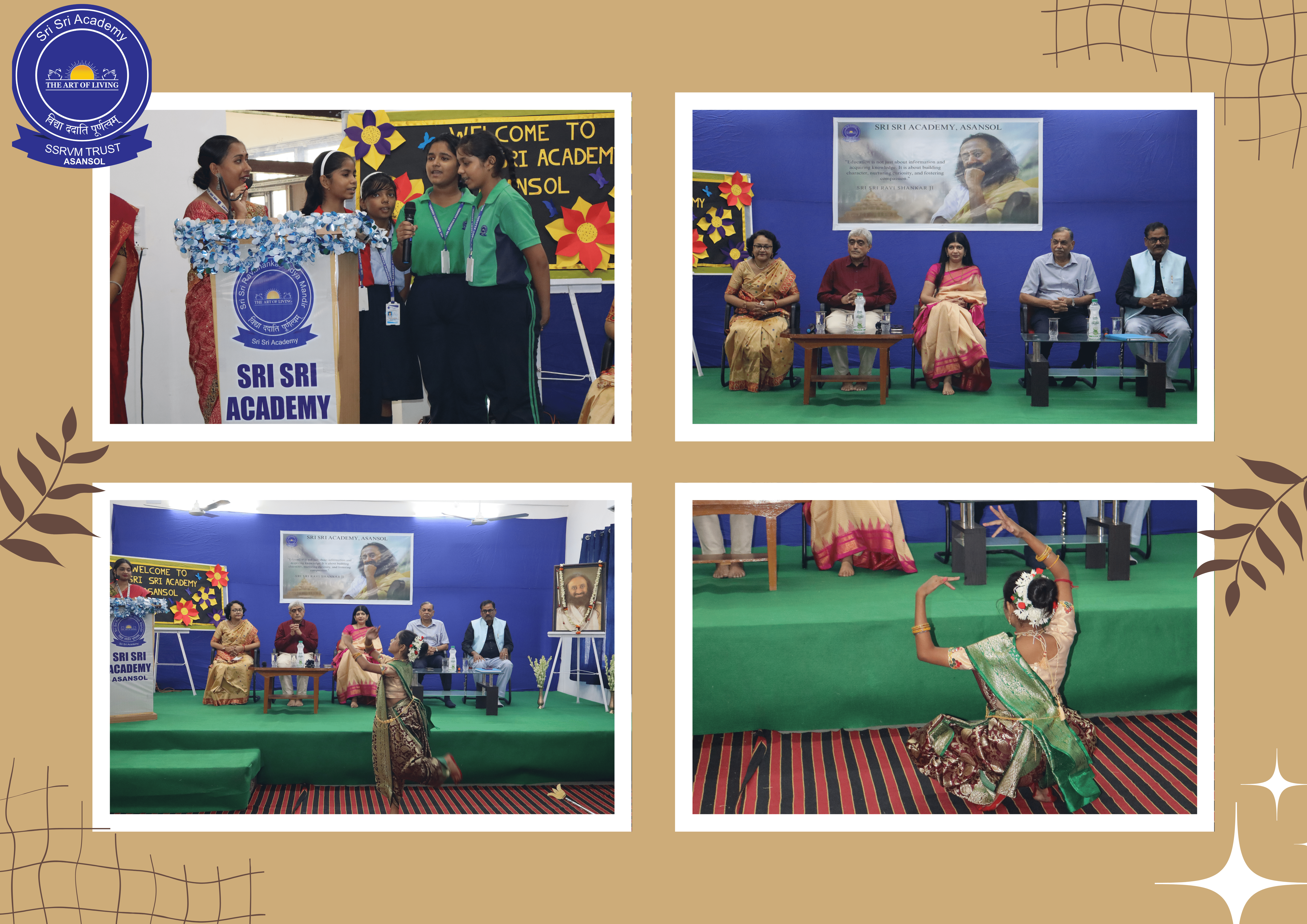 Welcoming Distinguished Guests at Sri Sri Academy, Asansol